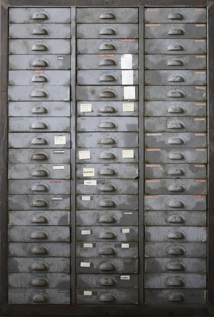 Foto-Reportage, Schubladen, Spint, Fächer